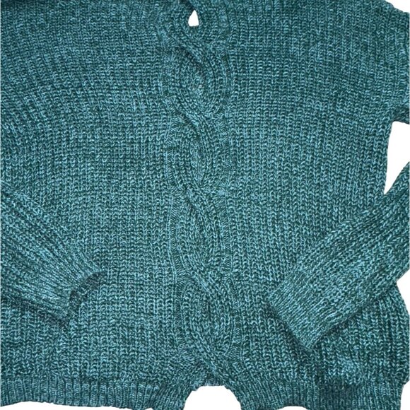 Dex Womens Knit Sweater With Back Cut Outs-Green-Size M-GUC - Picture 6 of 6